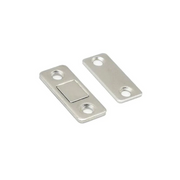 Silver Finish Metal Magnetic Door Catch Ultra-Thin Cabinet Latch