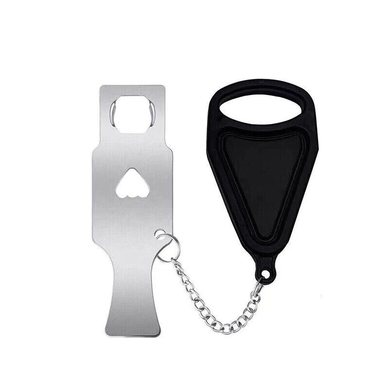 Black or Red Stainless Steel Portable Door Lock for Travel