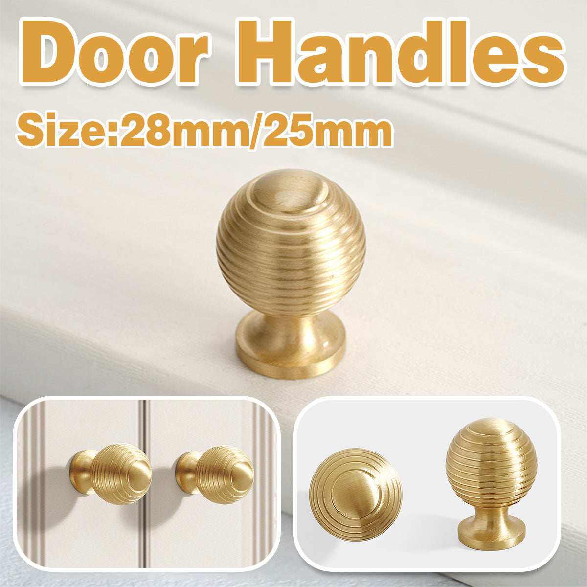 Round Ball Cabinet Handle with Single-Hole Mount
