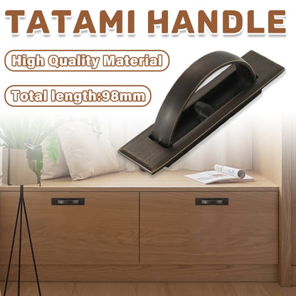Tatami Cabinet Handle with 180° Rotation and Antique Bronze