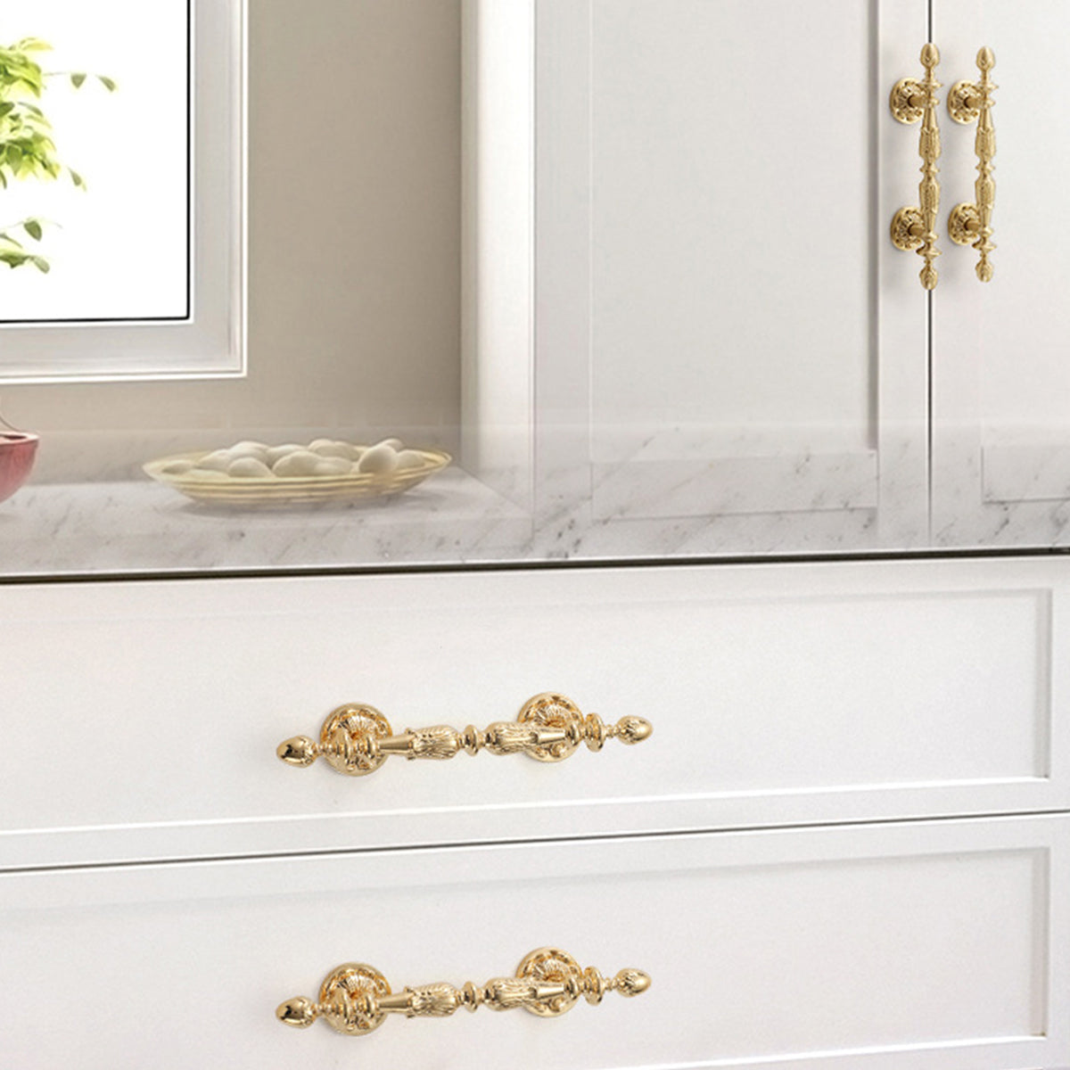 French Vintage Cabinet Handle with Long Pull