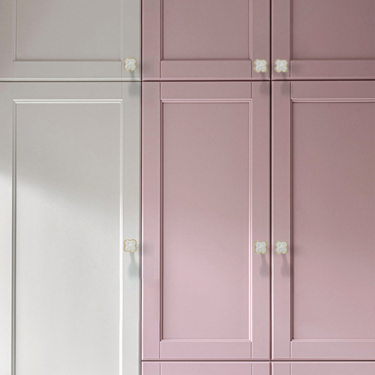 Four-Leaf Clover Cabinet Knob Single-Hole Design