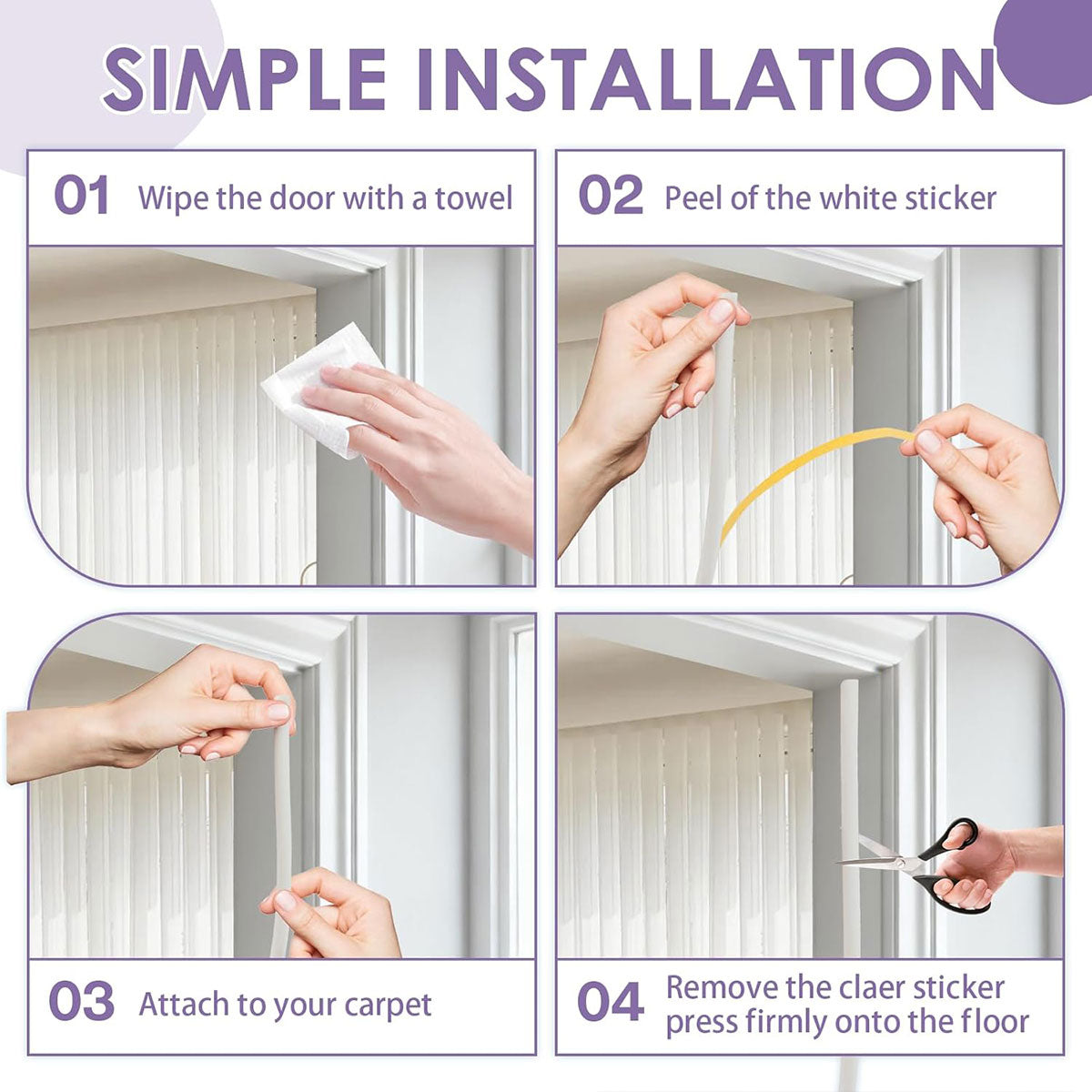 White Self-Adhesive EPDM Foam Door Window Sealing Strip