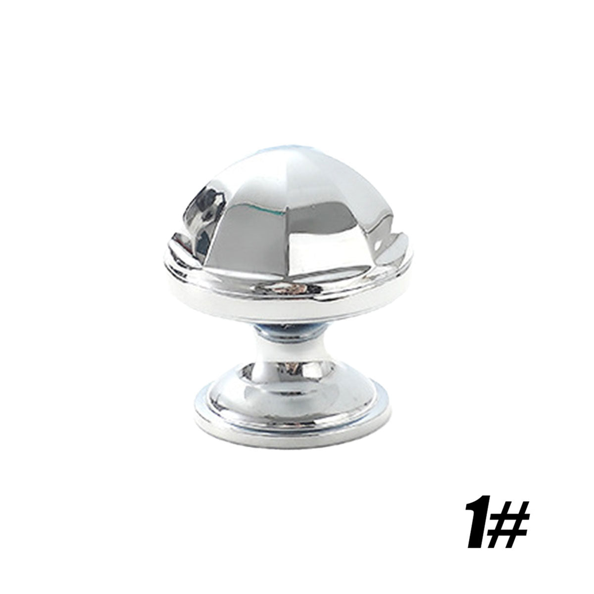 2 Styles Bright Silver Copper Cabinet Knob with Single Hole