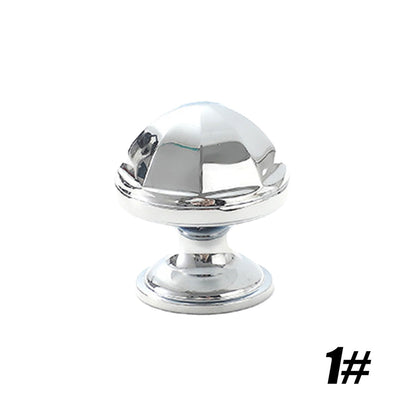 2 Styles Bright Silver Copper Cabinet Knob with Single Hole