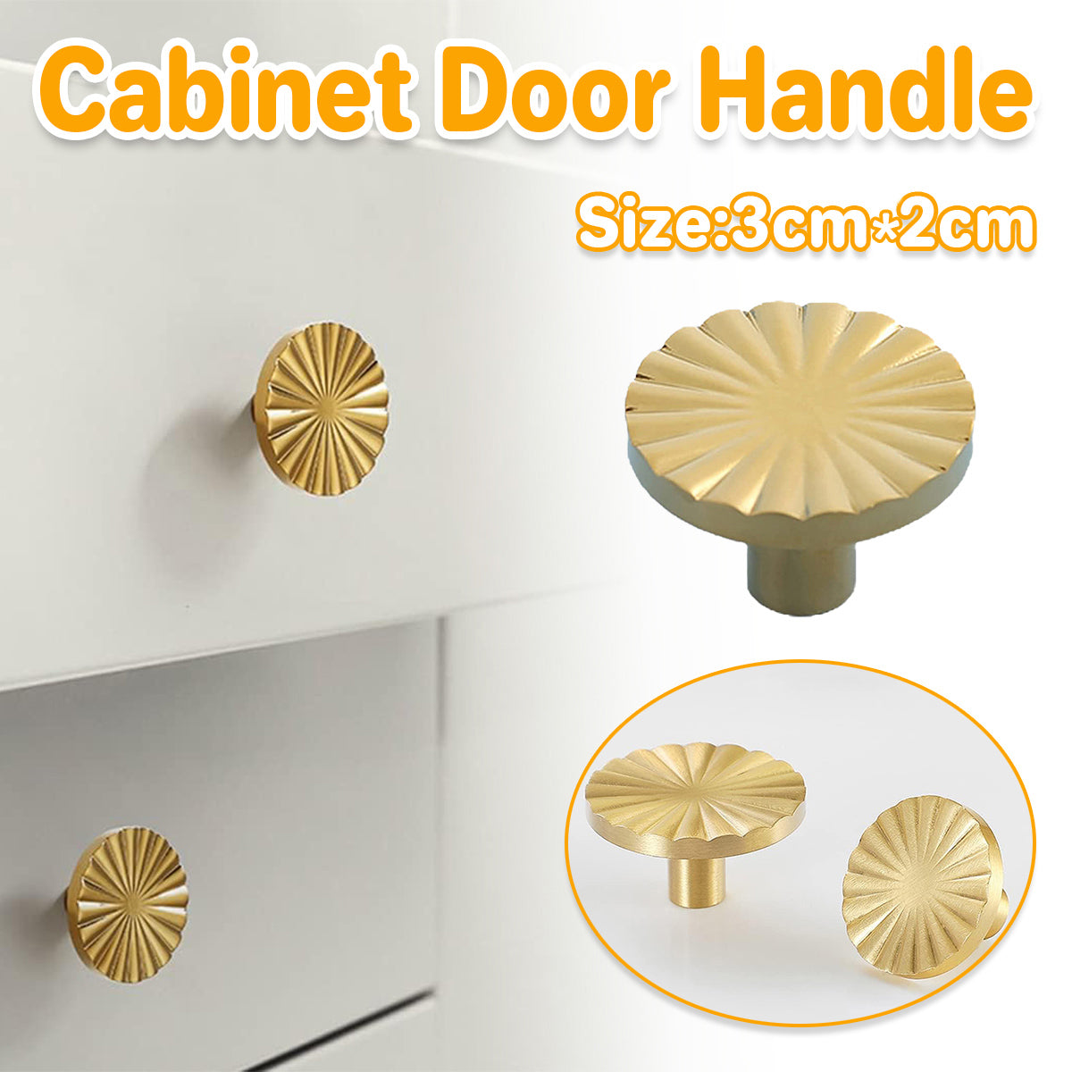 Sunflower Cabinet Handle Single Hole Metal Alloy Drawer Pull