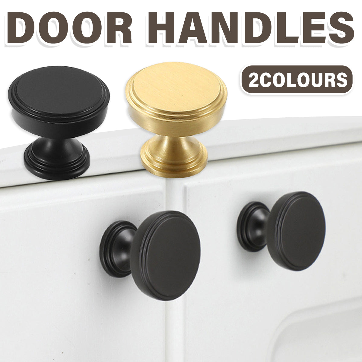 Round Cabinet Handle with Single-Hole Mount for Cabinets