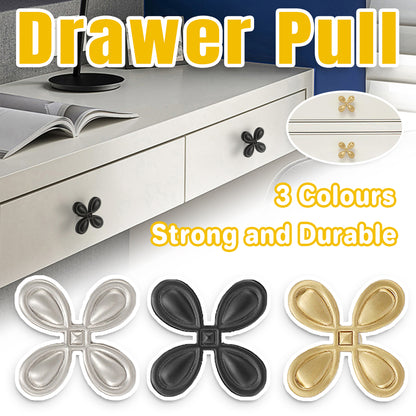 French Four-Petal Cabinet Drawer Handle Zinc Alloy