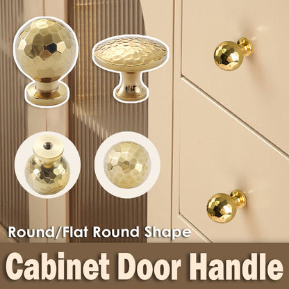 Solid Brass Hammered Cabinet Knob with Polished Finish
