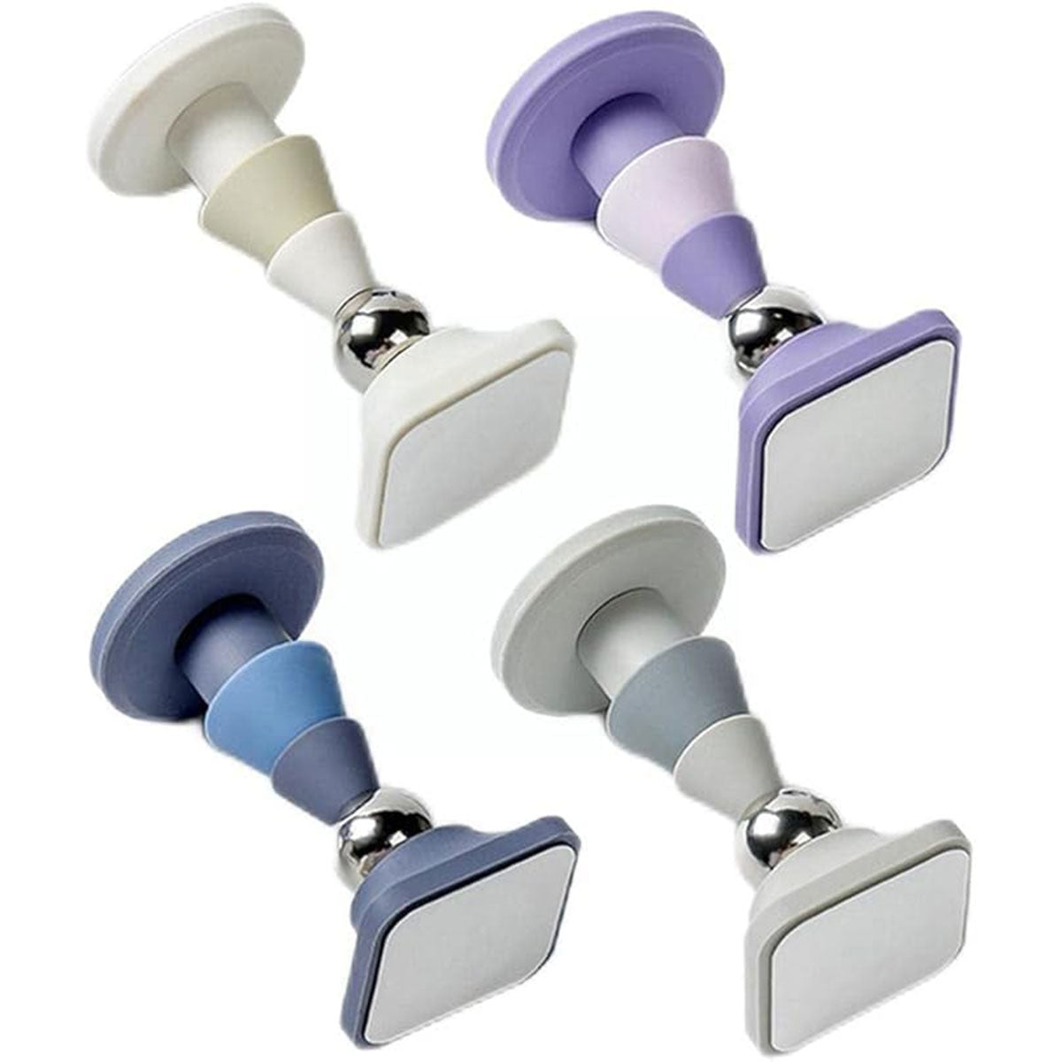 Purple Adhesive Mount Silicone Magnetic Door Stopper