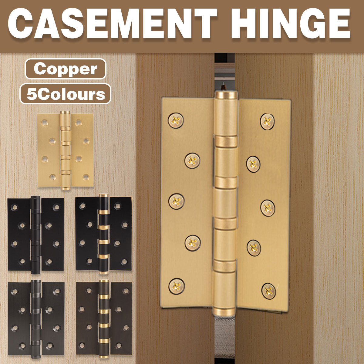 Flat 4 Inch Silent Bearing Stainless Steel Door Hinge