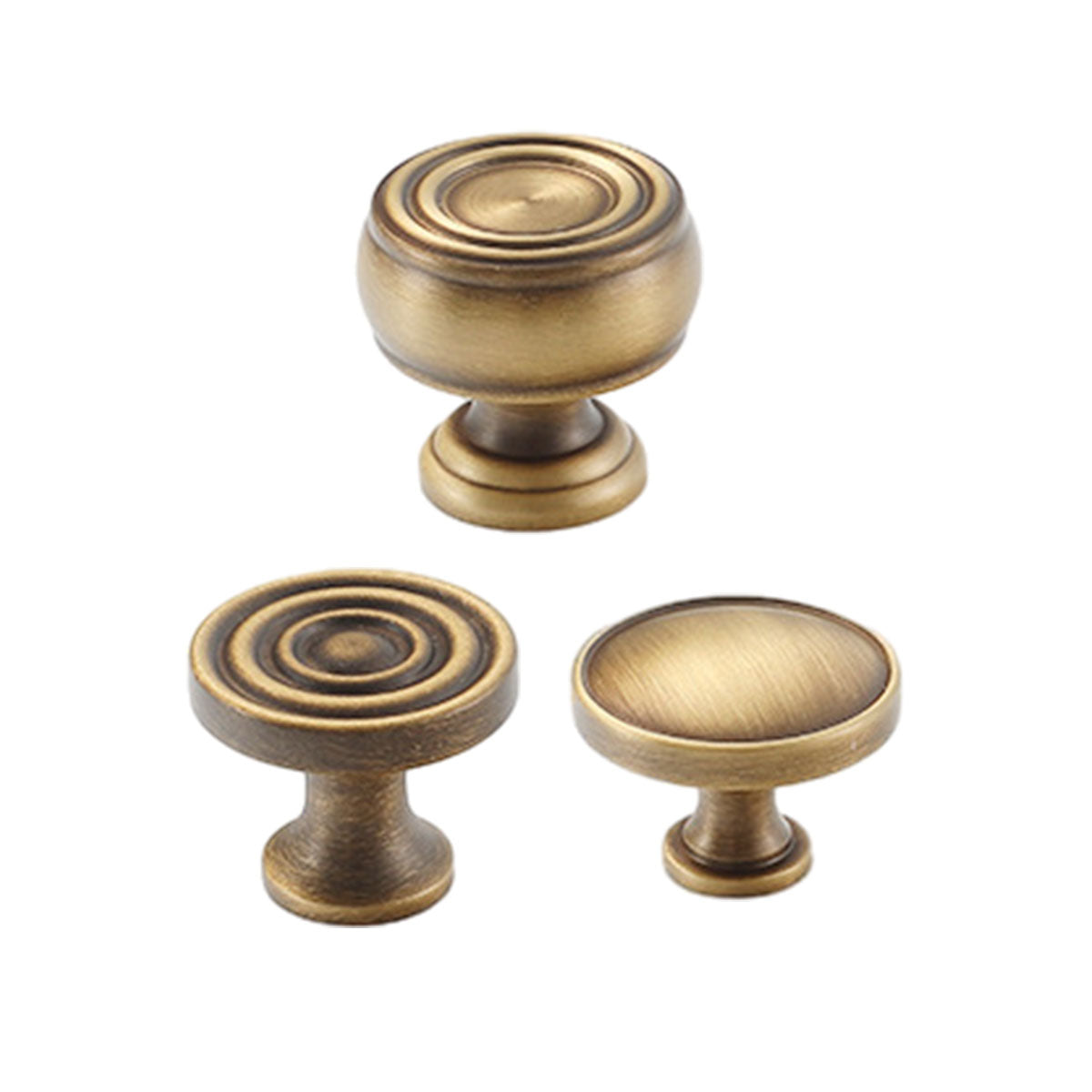 Retro Copper Alloy Cabinet Handle with Antique Brushed Finish