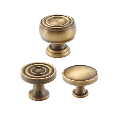 Retro Copper Alloy Cabinet Handle with Antique Brushed Finish