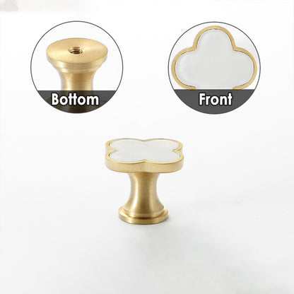 Four-Leaf Clover Cabinet Knob Single-Hole Design