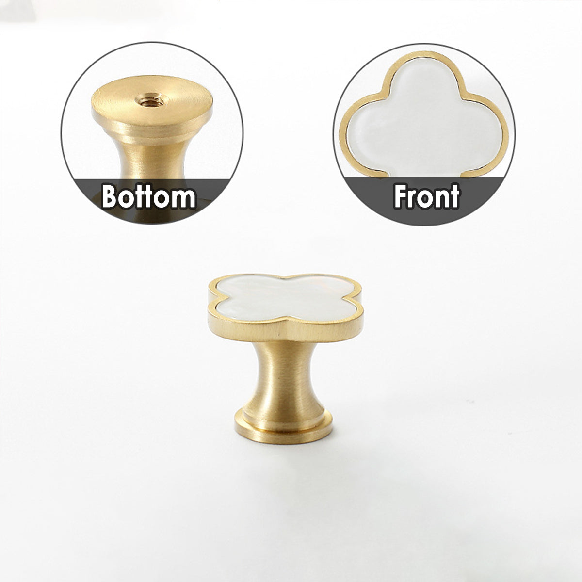 Four-Leaf Clover Cabinet Knob Single Hole - view 23