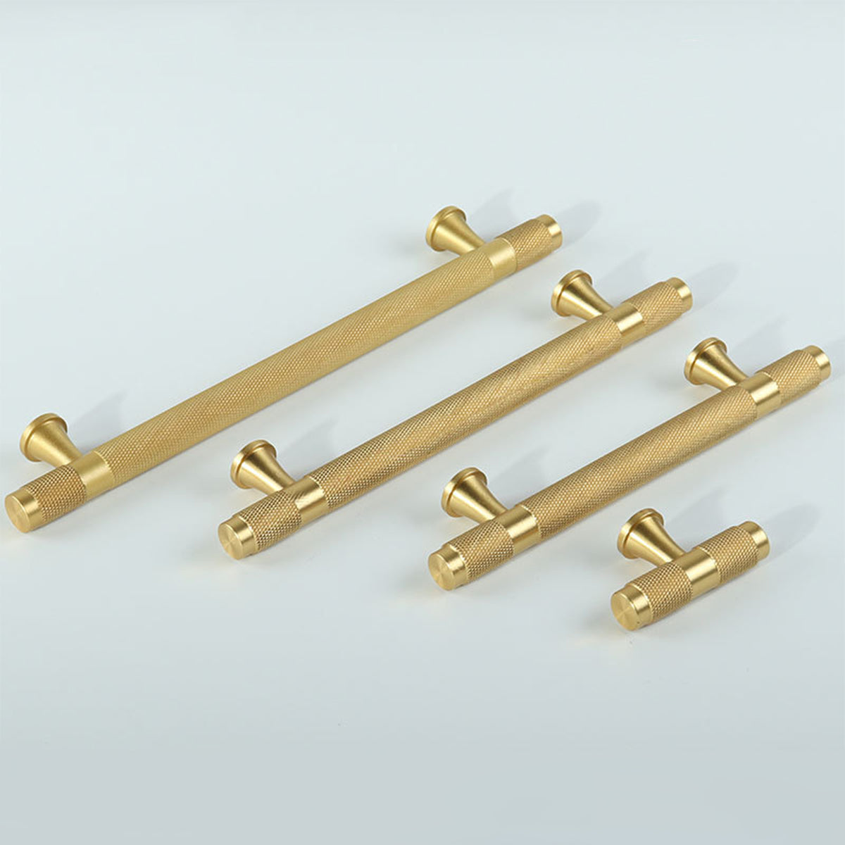 Copper Cabinet Handles with Textured Anti-Slip Grip