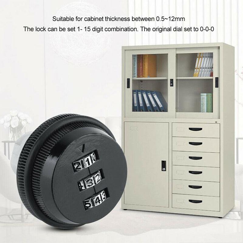Black 3-Digit Combination Cam Lock for Cabinets and Mailboxes