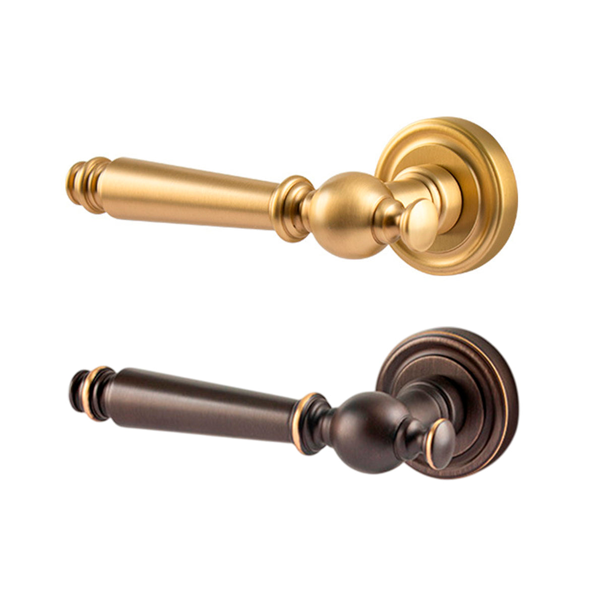 Brass Interior Door Handle American-Style Hand-Polished