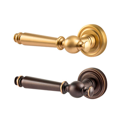 Brass Interior Door Handle American-Style Hand-Polished