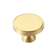 Brushed Brass Cupboard & Cabinet Door Knob 32mm