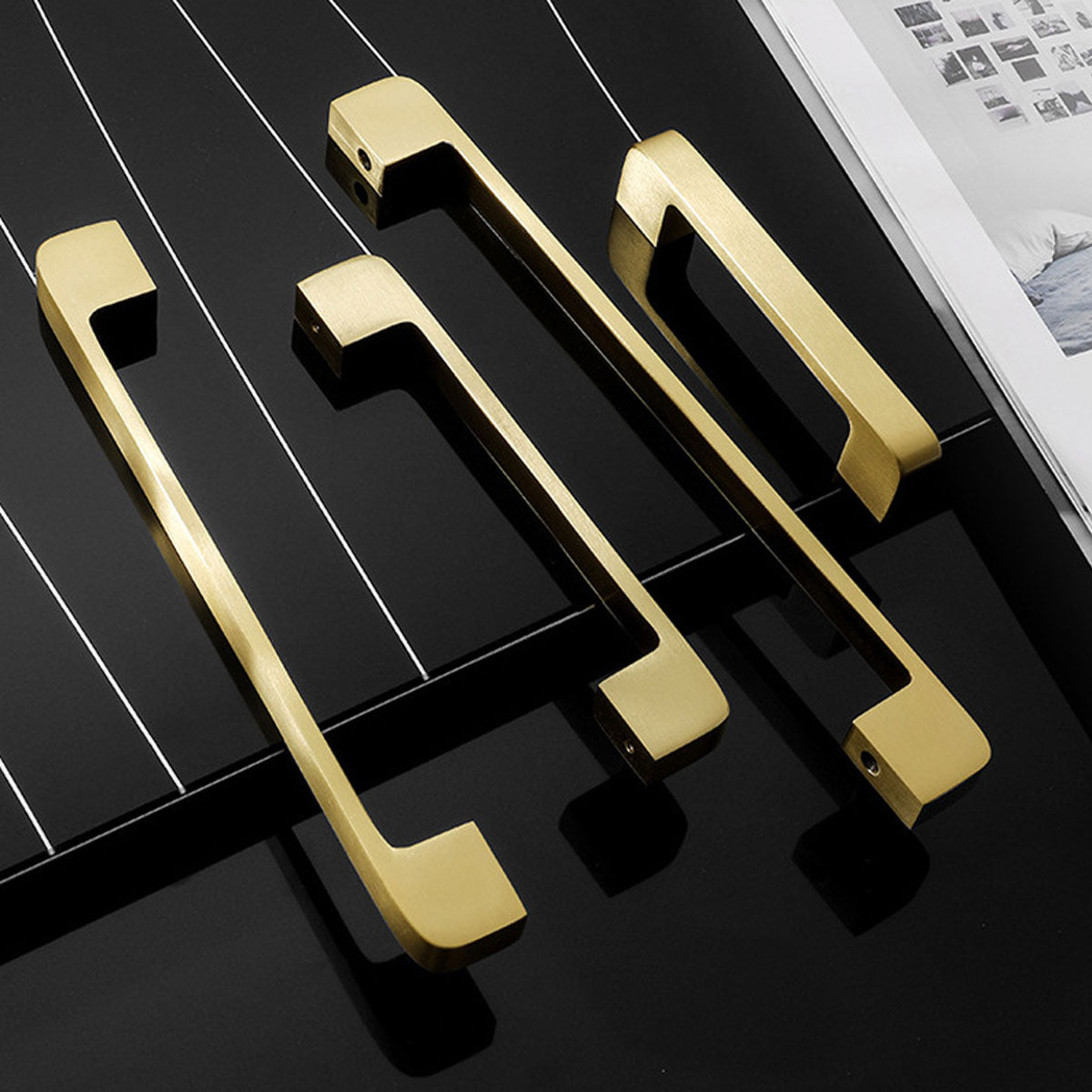 Gold All-Copper Cabinet Handle for Wardrobes