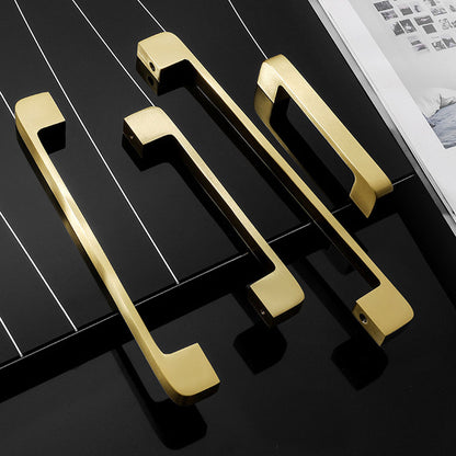 Gold All-Copper Cabinet Handle for Wardrobes