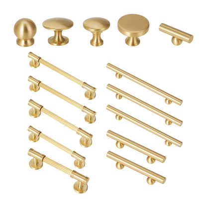 Solid Brass Cabinet Handle with 5 Hole Distances