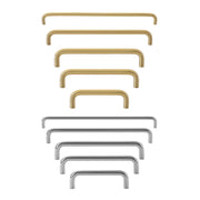 Brushed Brass Cupboard & Cabinet Door Pull Handle 96-320mm Silver & Gold