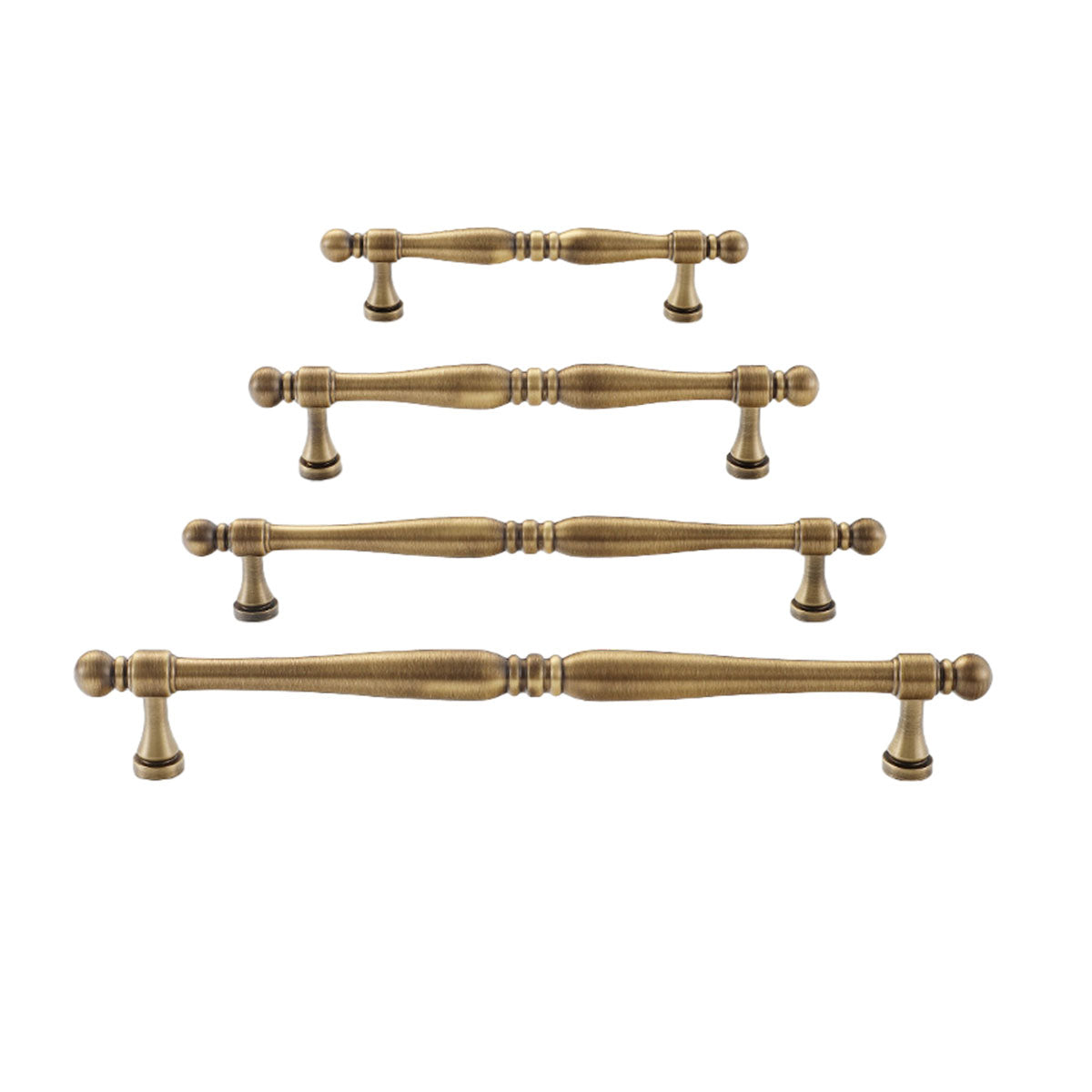 Solid Copper Cabinet Handle in Vintage Brushed Finish