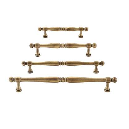 Solid Copper Cabinet Handle in Vintage Brushed Finish