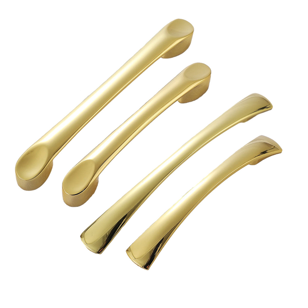 Solid Brass Wardrobe Handle with Bright Gold Finish