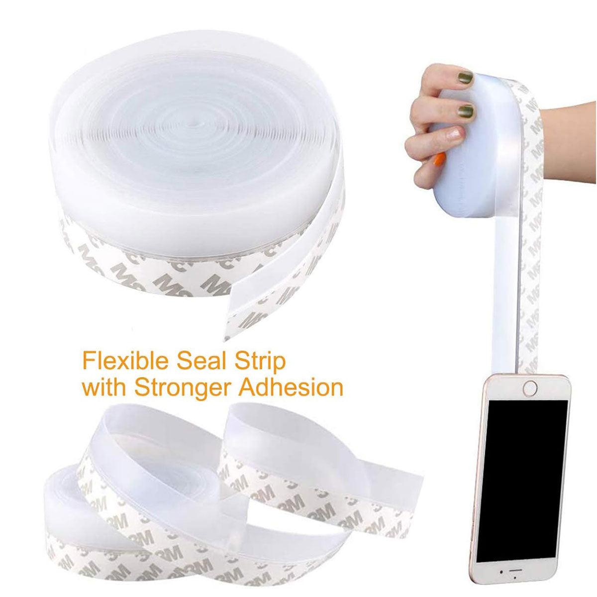 Transparent Self-Adhesive Silicone Door Seal Strip