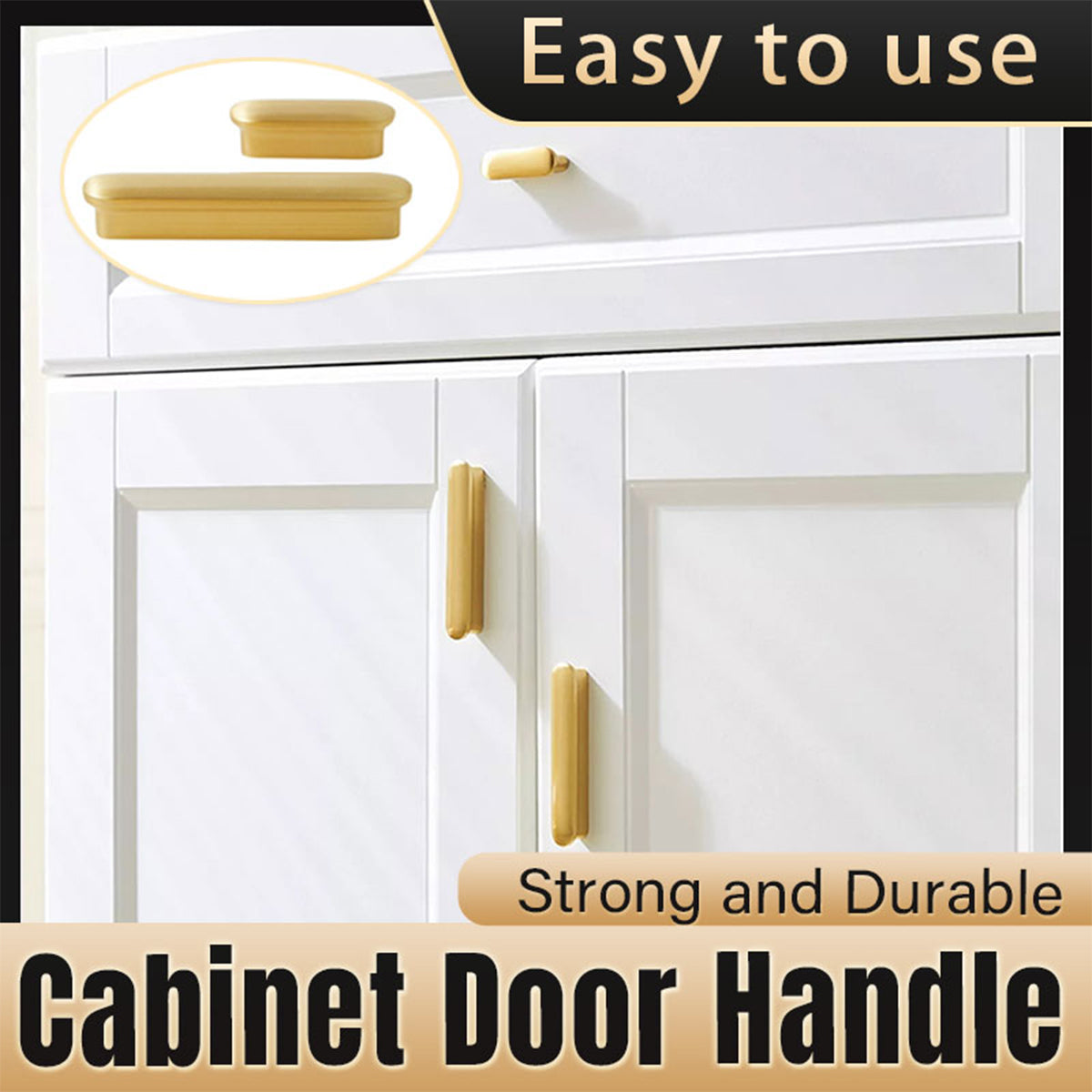 Metal Alloy Cabinet Handle with Brushed Finish