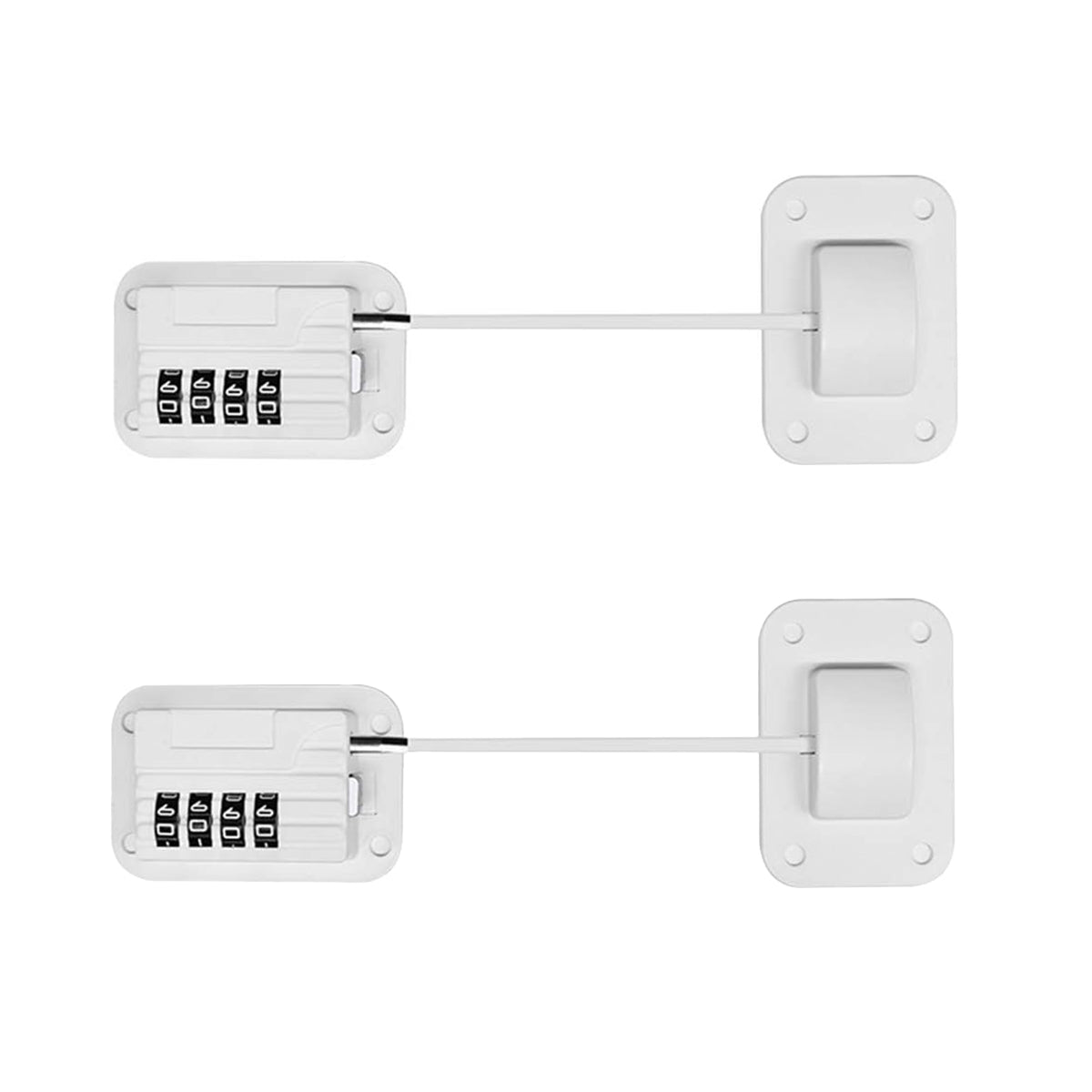 Black/White Finish Zinc Alloy ABS Child Safety Lock (2pcs)