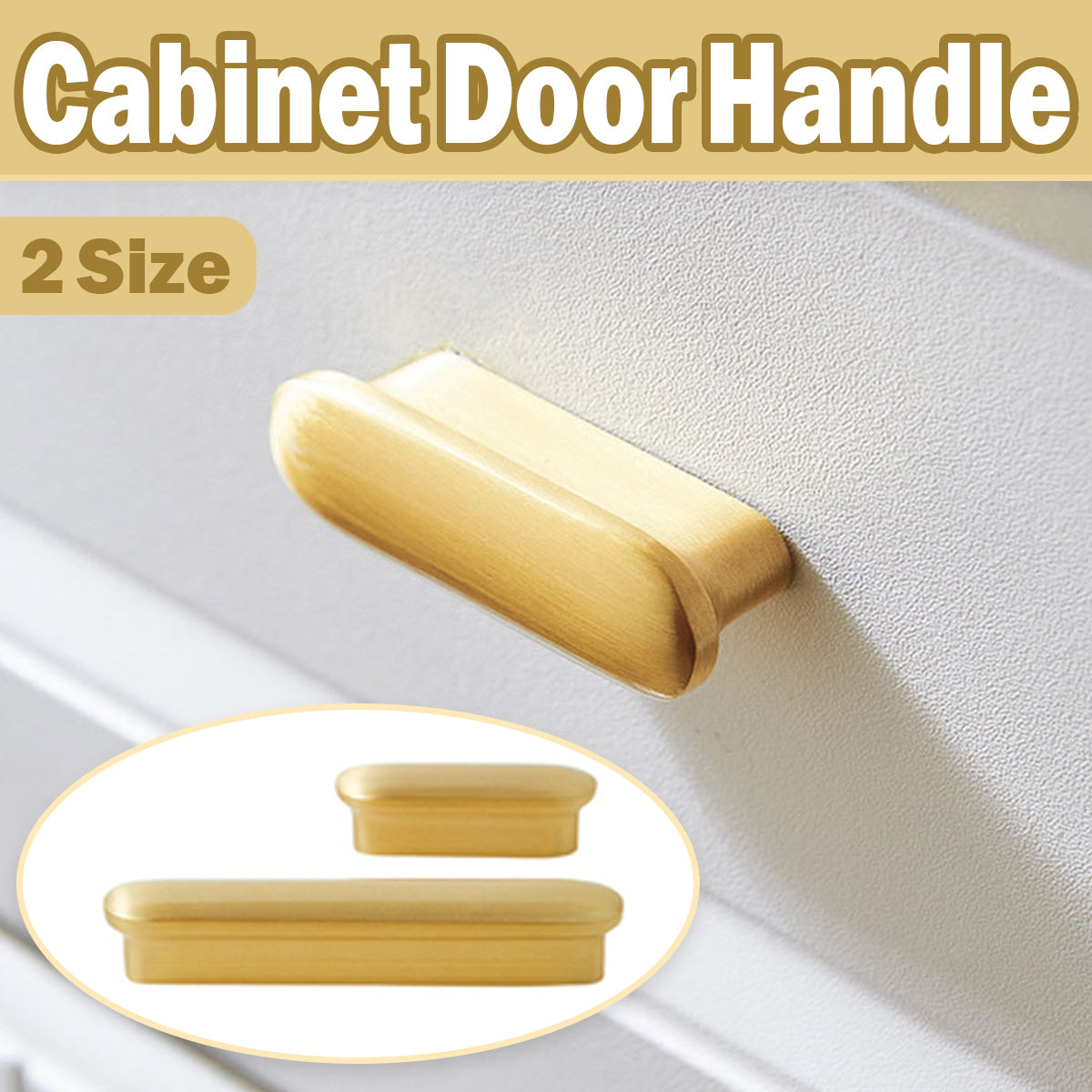 Metal Alloy Cabinet Handle with Brushed Finish
