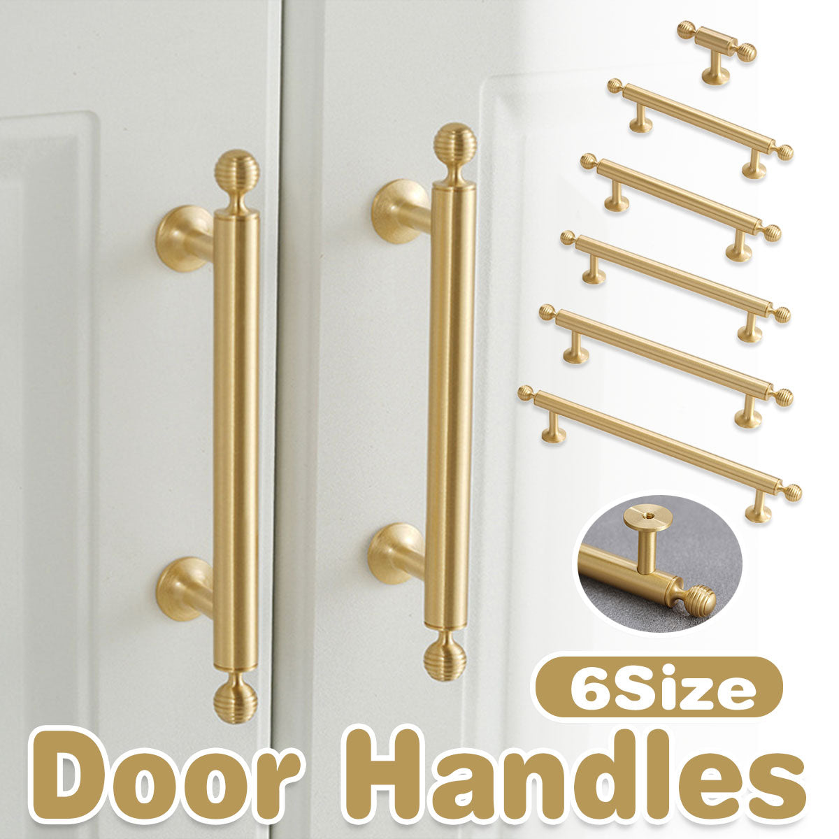 Copper Cabinet Handles for Wardrobes and Drawers