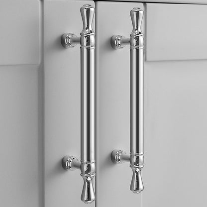 Silver Copper Cabinet Handle with Polished Finish 96–256mm