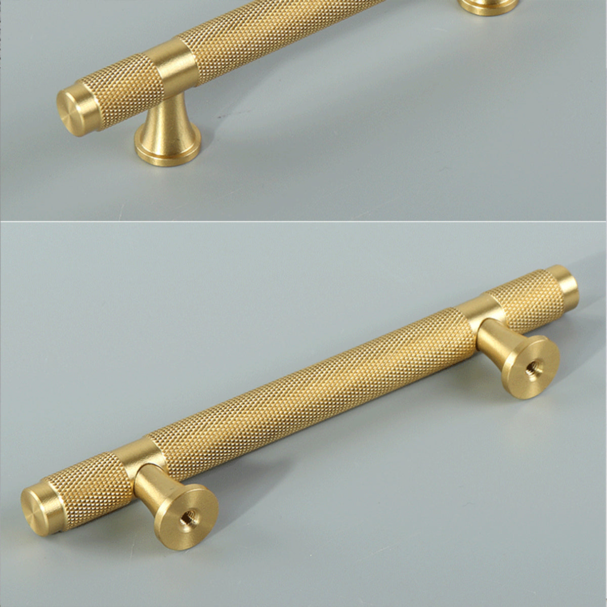 Copper Cabinet Handles with Textured Anti-Slip Grip