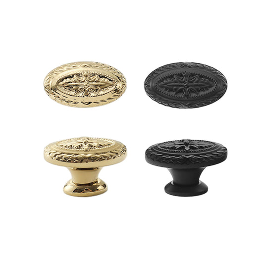 Oval Vintage Drawer Pull with Electroplated Finish