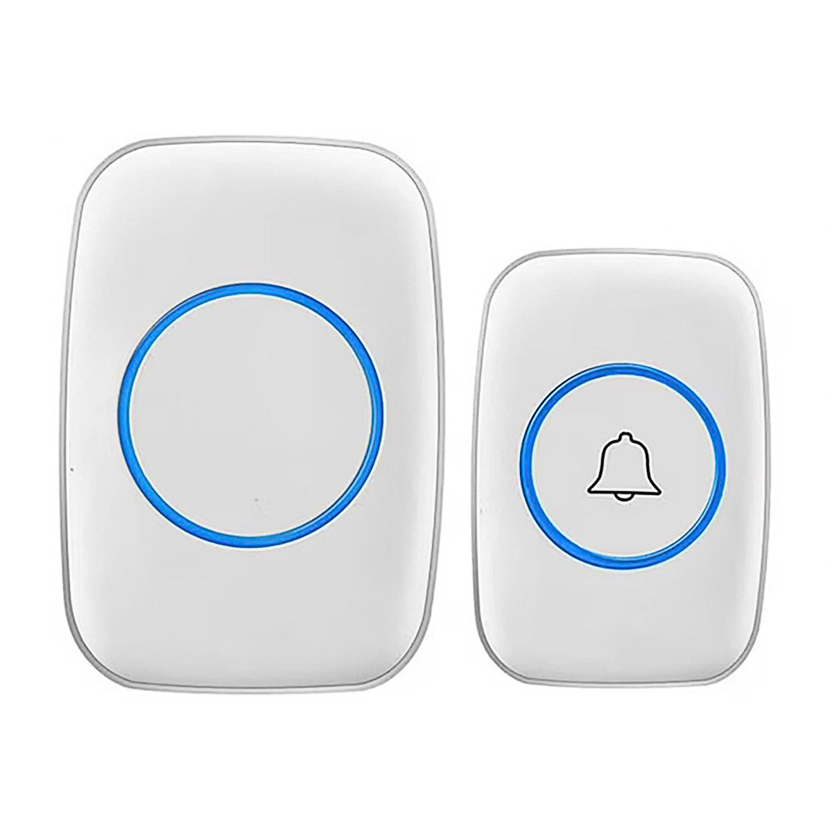 White IP44 Waterproof Wireless Doorbell Kit with Chime