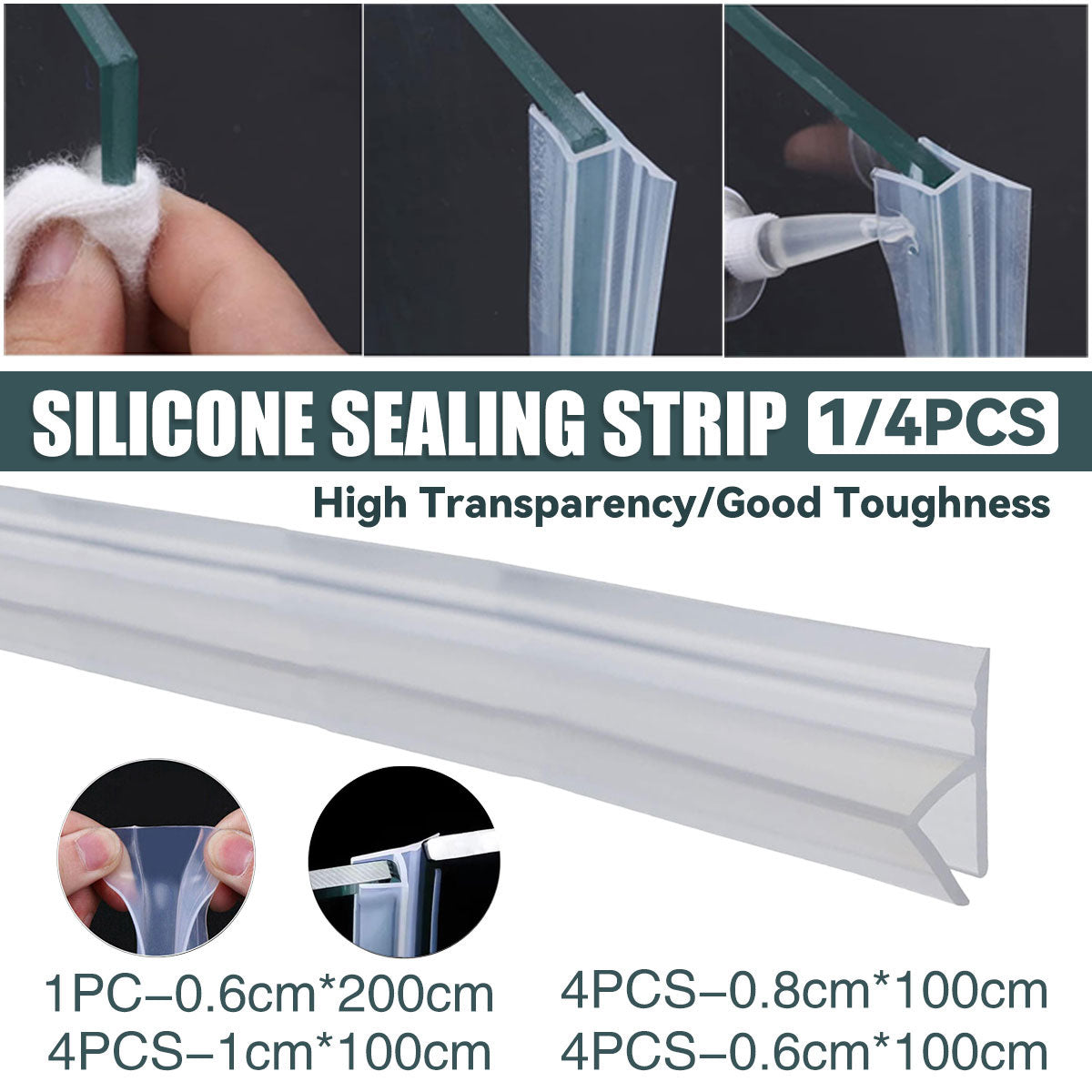 Transparent Finish Silicone Door and Window Seal Strip
