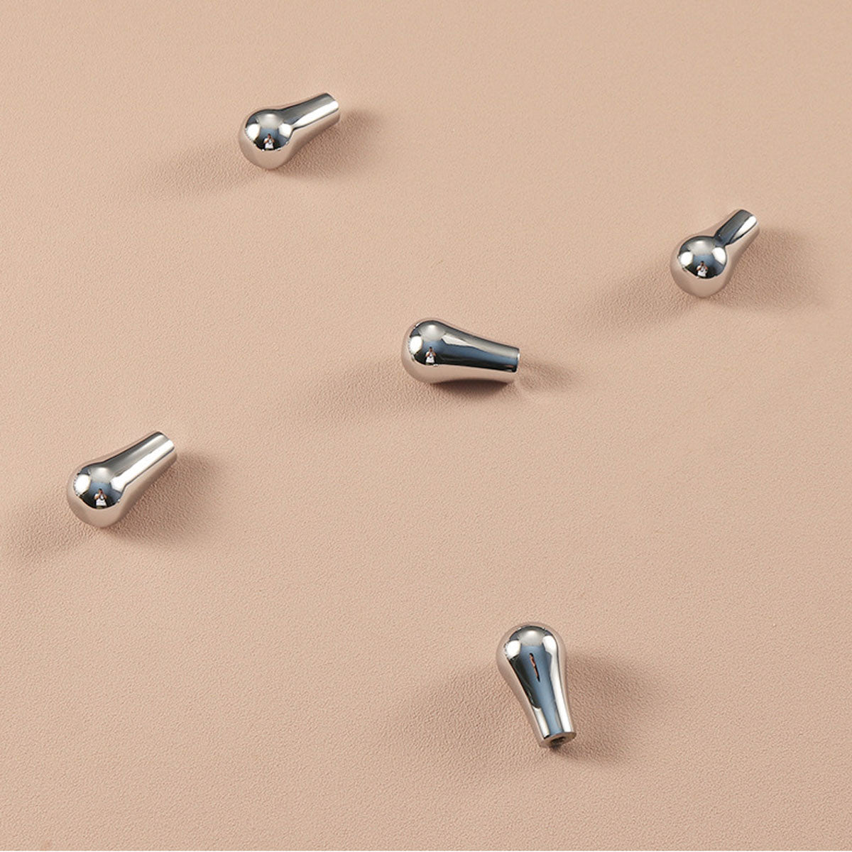 Bright Silver Copper Cabinet Knob Single-Hole