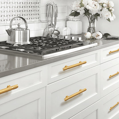 Copper Cabinet Handles with Textured Anti-Slip Grip