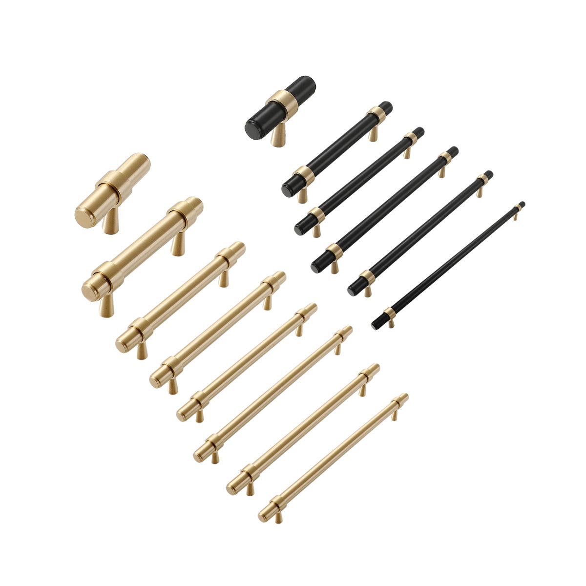 Pure Copper Cabinet Handles with Brushed Finish