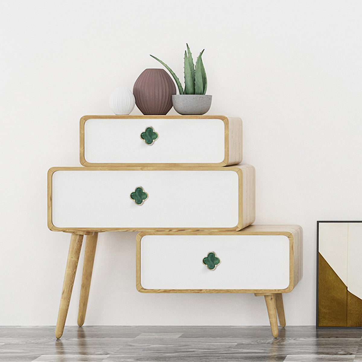 Four-Leaf Clover Cabinet Knob Single-Hole Design