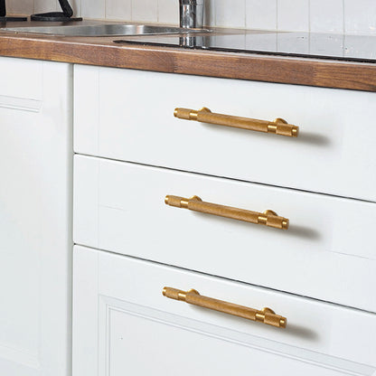Copper Cabinet Handles with Textured Anti-Slip Grip