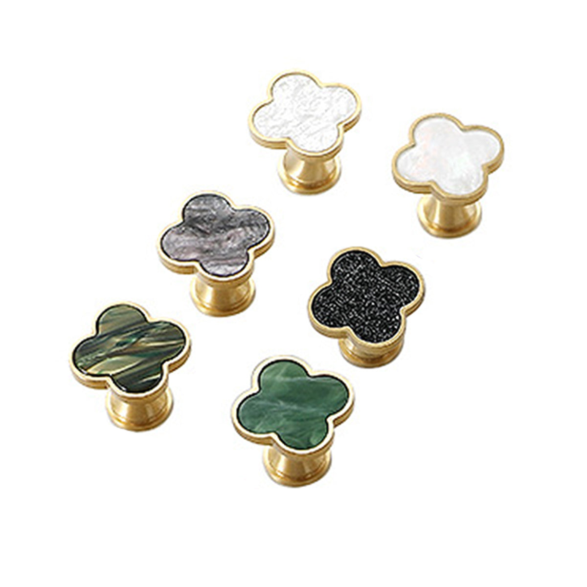 Four-Leaf Clover Cabinet Knob Single-Hole Design