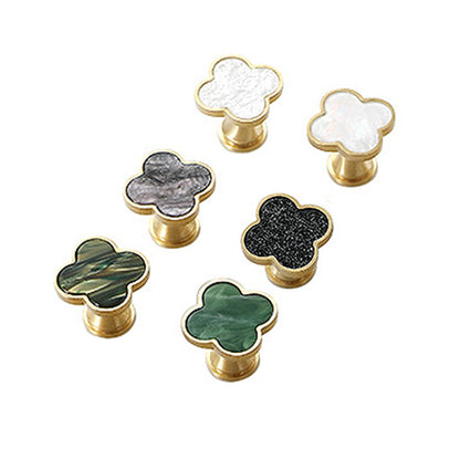 Four-Leaf Clover Cabinet Knob Single-Hole Design