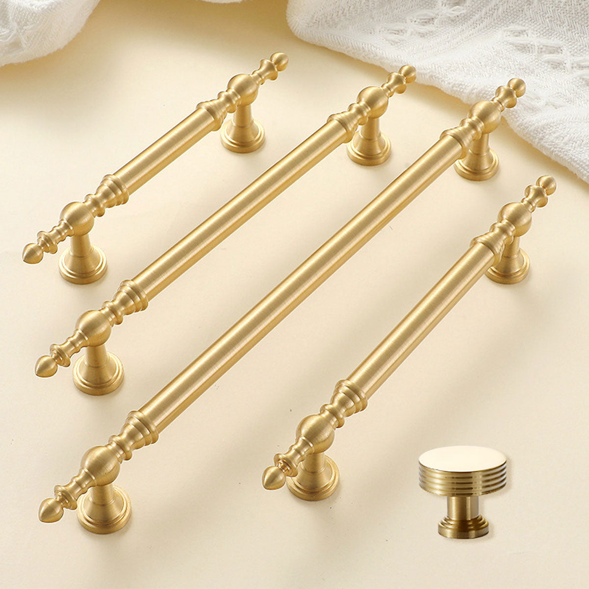Bright Gold Brass Cupboard & Cabinet Door Pull Handle 16-224mm