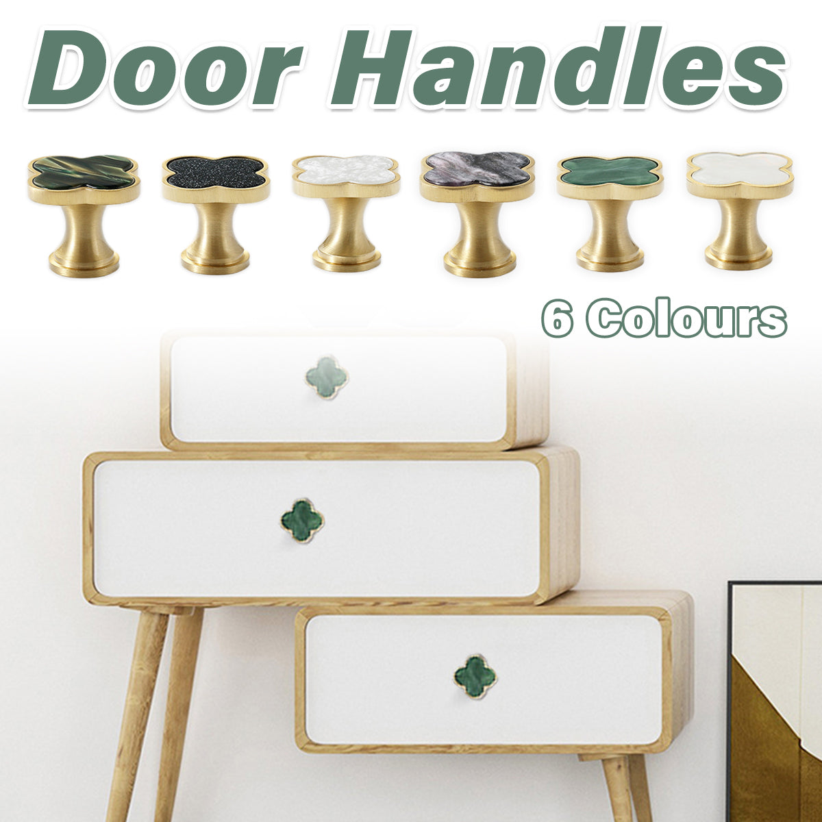 Four-Leaf Clover Cabinet Knob Single-Hole Design